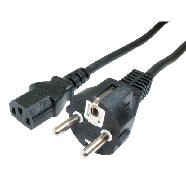 Dcu cable negro alimentación de equipos electrónicos conexión red tripolar  1.5m