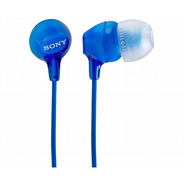 Sony mdrex15lpli auriculares de botón azul conector en 90º