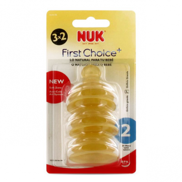 NUK TETINA LATEX ANTICOLICO FC OFIFICIO MEDIANO 3 UDS