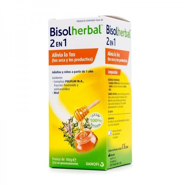 Bisolherbal 2 En 1 Malvavisco, Tomillo Y Llanten 120 ml