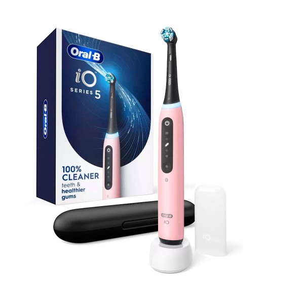 Braun oral-b io5 rosa + estuche /  cepillo de dientes eléctrico recargable / inteligencia artificial