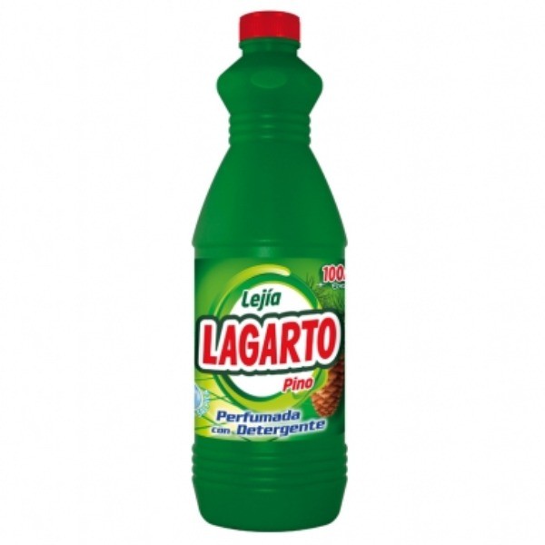 Lagarto lejía con detergente Pino