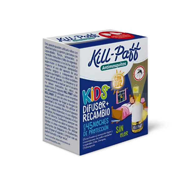 Kill-Paff antimosquitos Kids Difusor + Recambio 45 noches