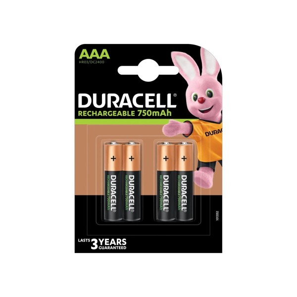 Pila duracell recarg. hr03 750mah. bl4
