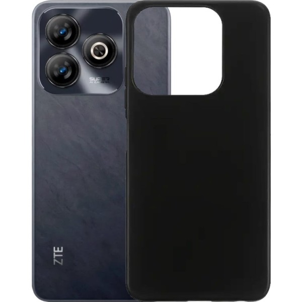 Jc trasera de silicona negra / zte v60